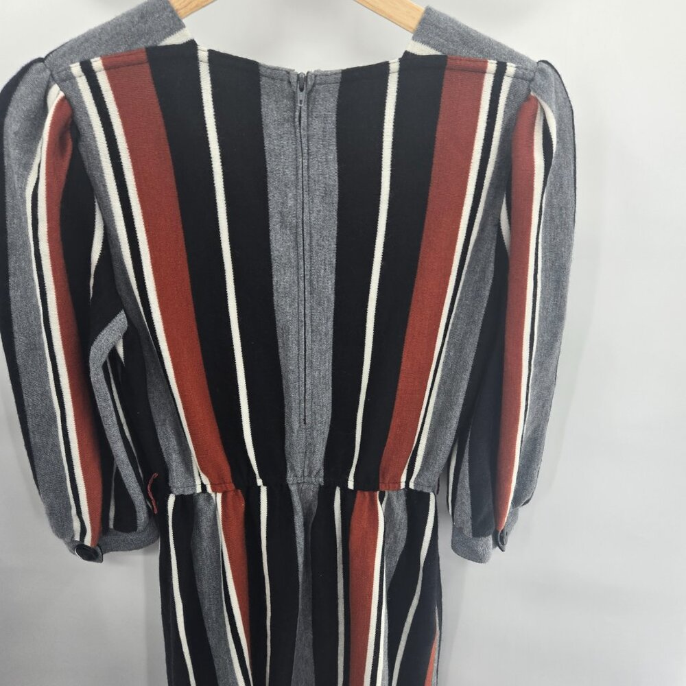 Vintage Leslie Fay X I. Magnin 80s Striped Sweater Dress Estimated Size Medium - Picture 9 of 15